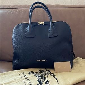 Authentic Burberry Leather Tote. Black. In excellent condition.